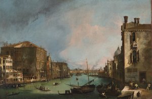 O Grande Canal de Veneza com o Palazzo Corner Canale Grande